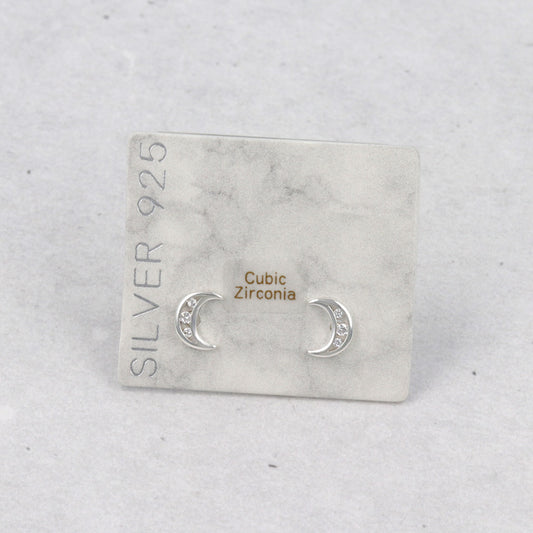 ピアス ニッケルフリー シルバー925 ミニ ムーン スタッドピアス