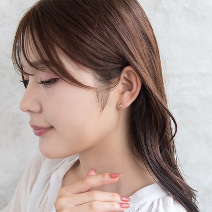 ピアス ニッケルフリー シルバー925 ミニ ムーン スタッドピアス