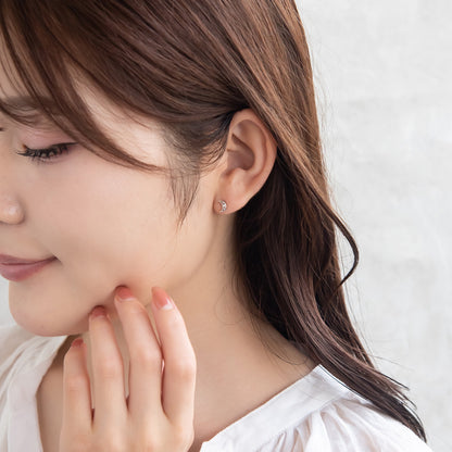 ピアス ニッケルフリー シルバー925 ミニ ムーン スタッドピアス