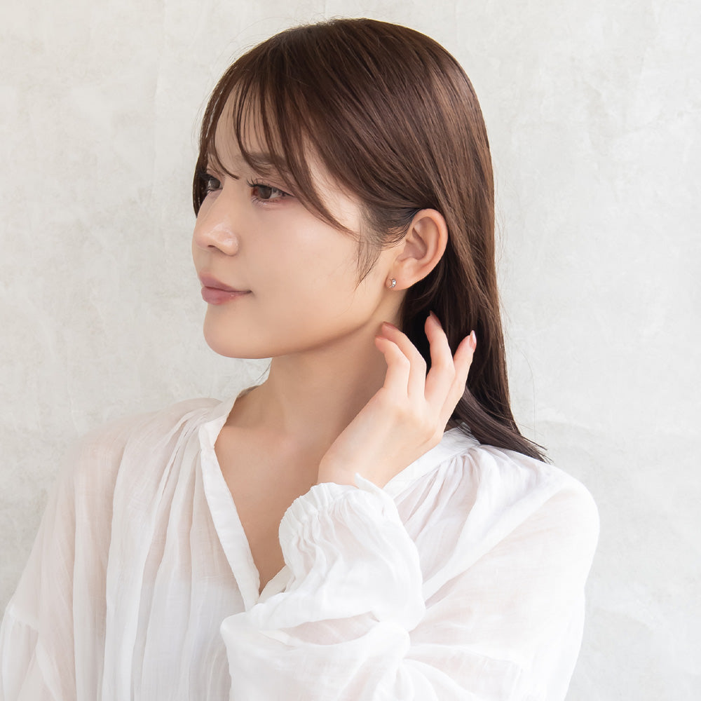 ピアス ニッケルフリー シルバー925 ミニ ムーン スタッドピアス