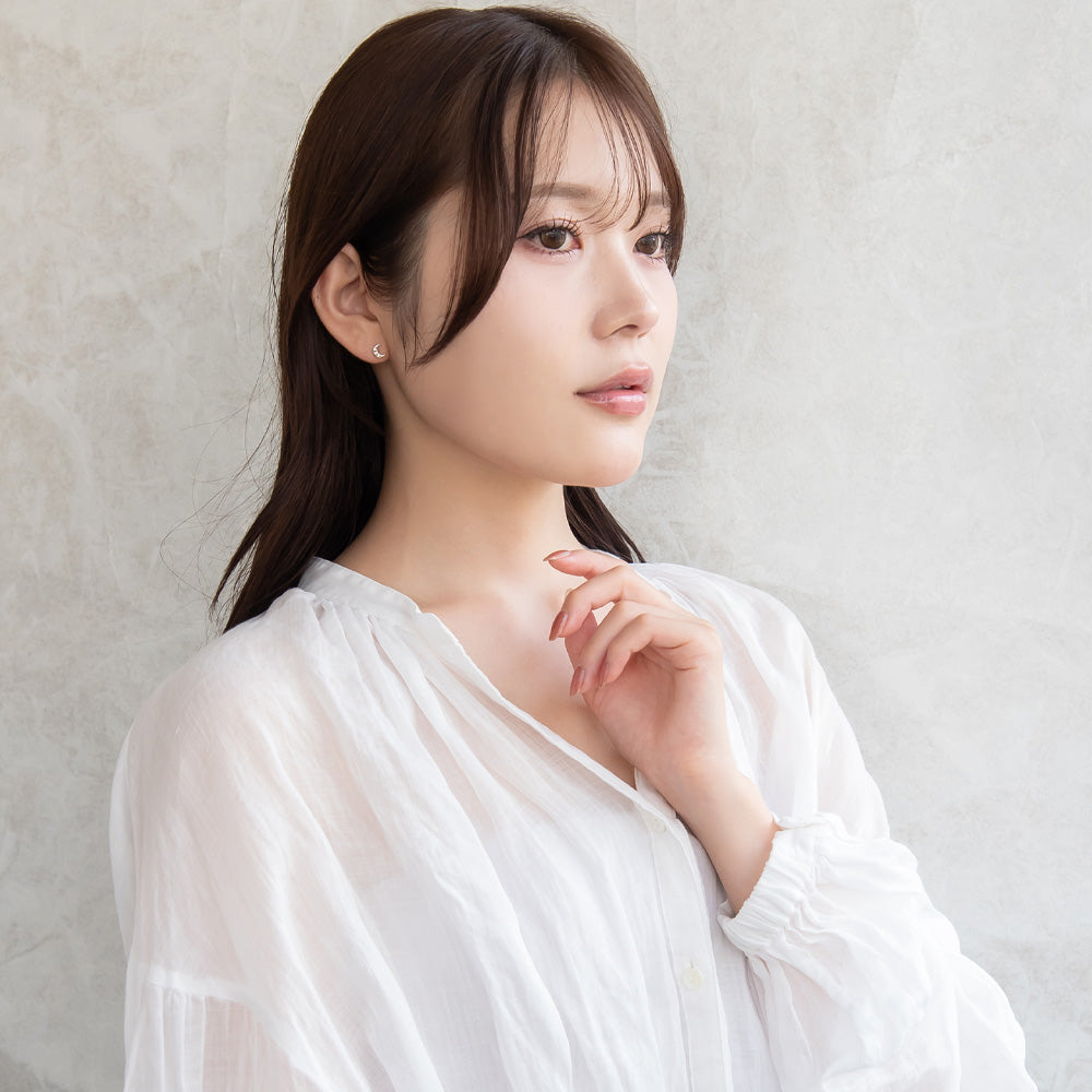 ピアス ニッケルフリー シルバー925 ミニ ムーン スタッドピアス