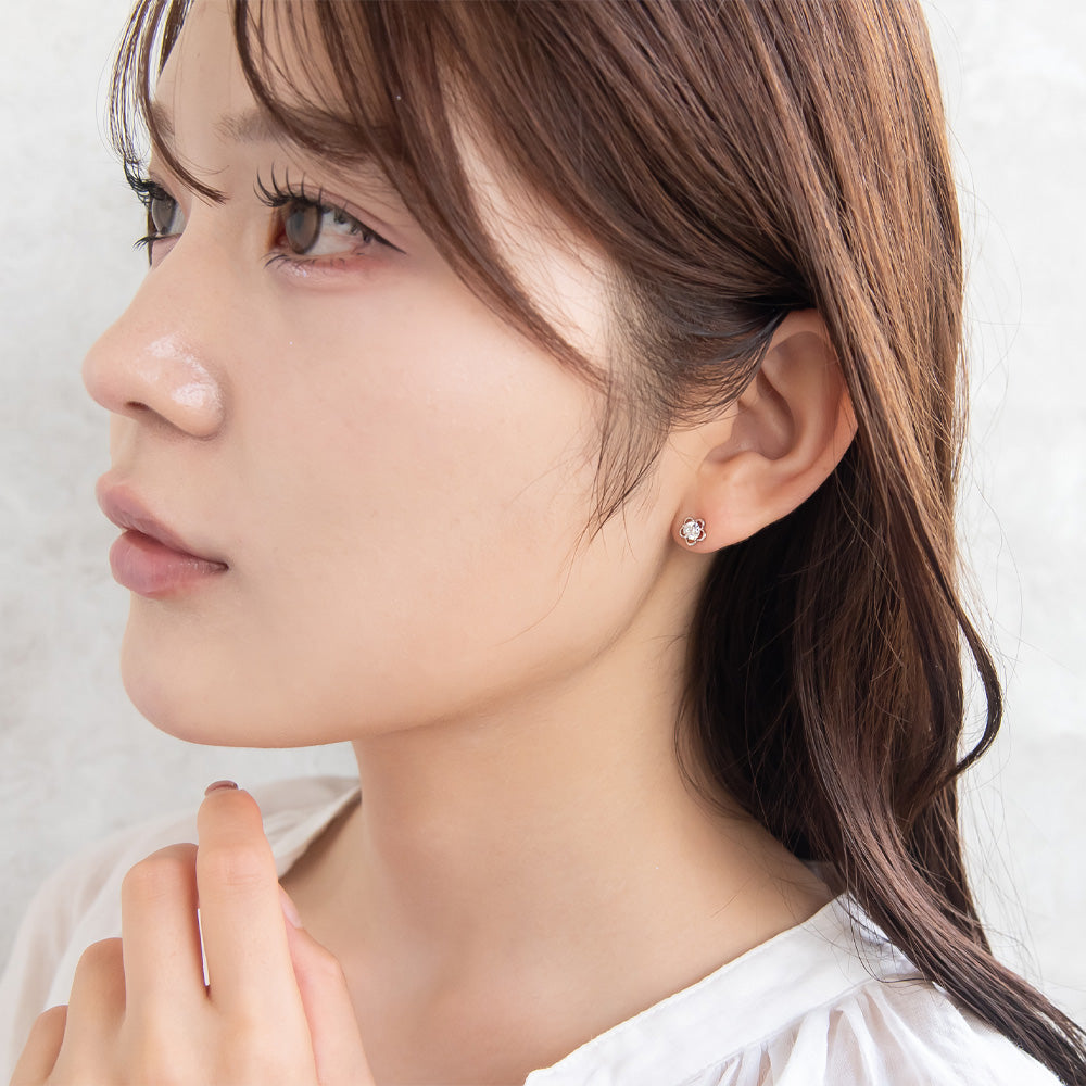 ピアス ニッケルフリー シルバー925 ミニ フラワー スタッドピアス