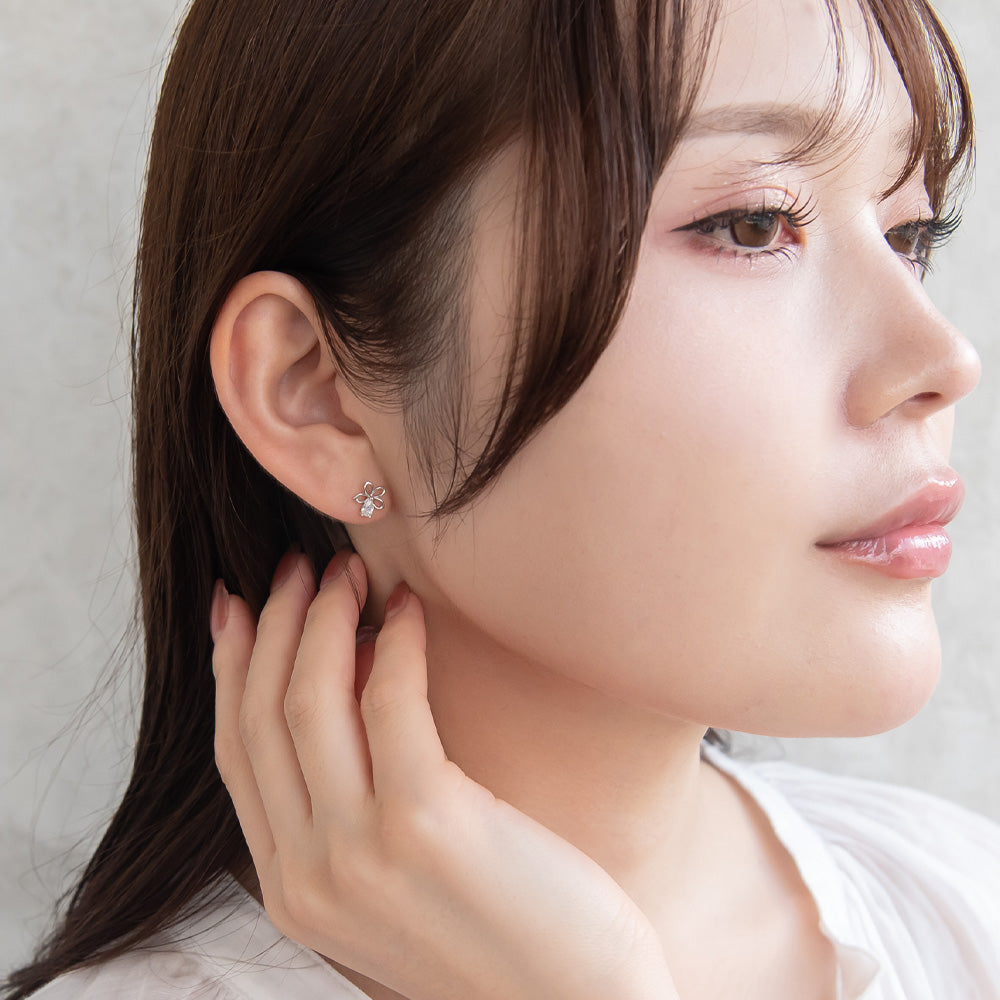 ピアス ニッケルフリー シルバー925 ミニ フラワー スタッドピアス