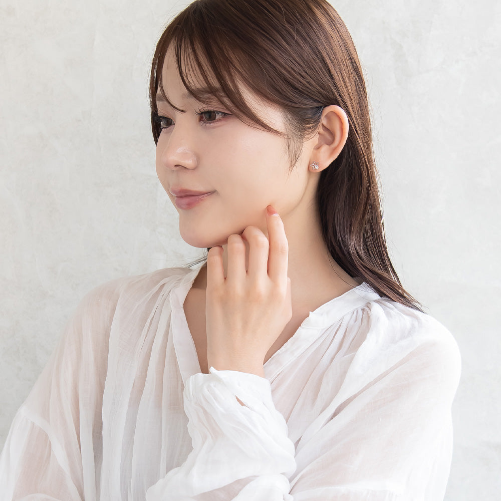 ピアス ニッケルフリー シルバー925 ミニ フラワー スタッドピアス