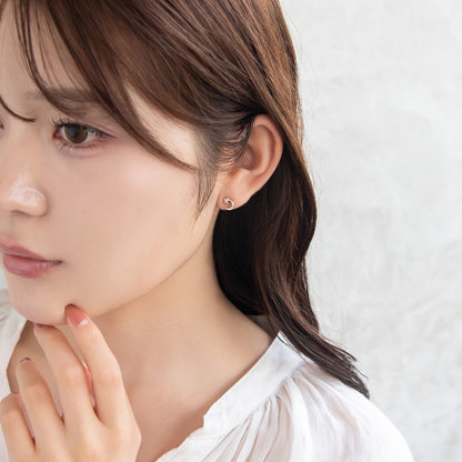 ピアス ニッケルフリー シルバー925 ミニ ムーン スタッドピアス
