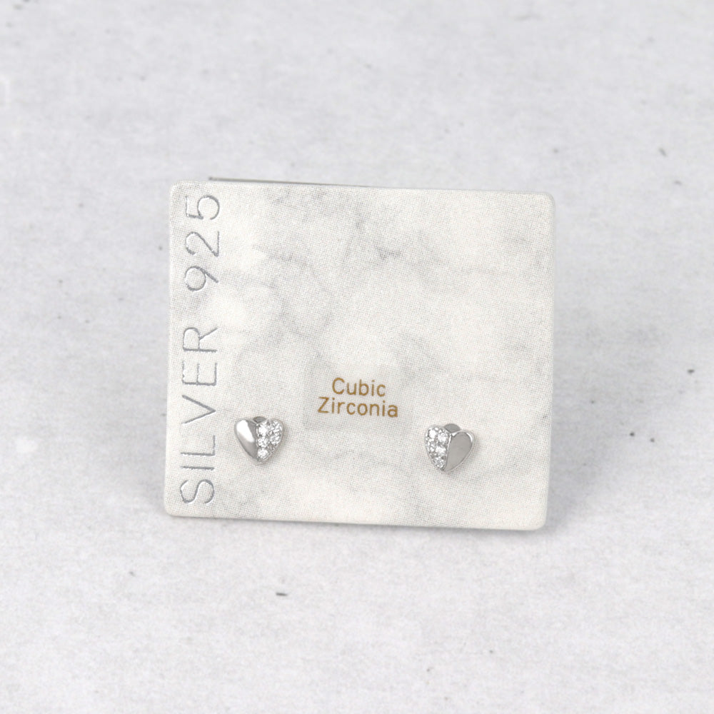 ピアス ニッケルフリー シルバー925 ミニ ハート スタッドピアス