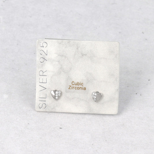 ピアス ニッケルフリー シルバー925 ミニ ハート スタッドピアス