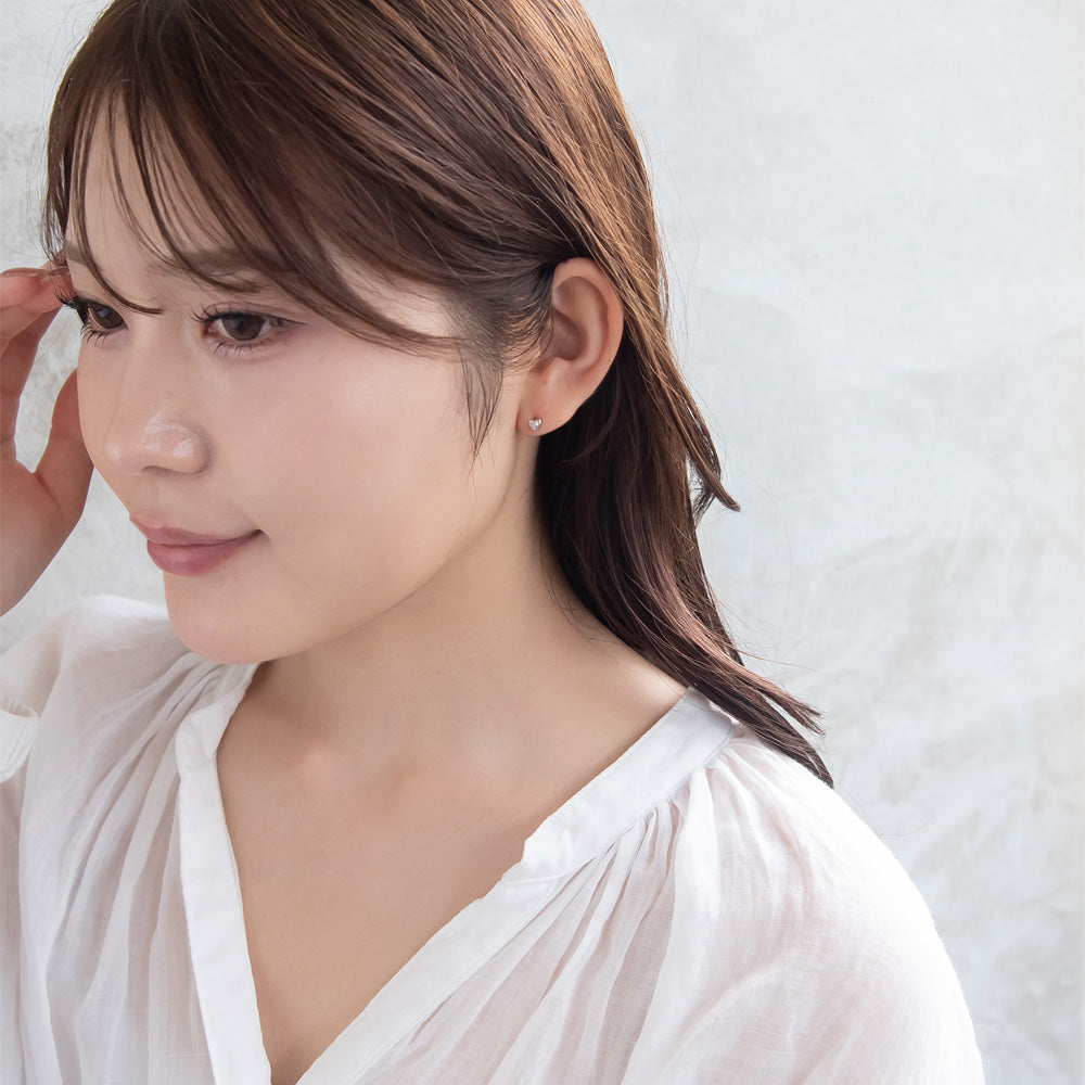 ピアス ニッケルフリー シルバー925 ミニ ハート スタッドピアス