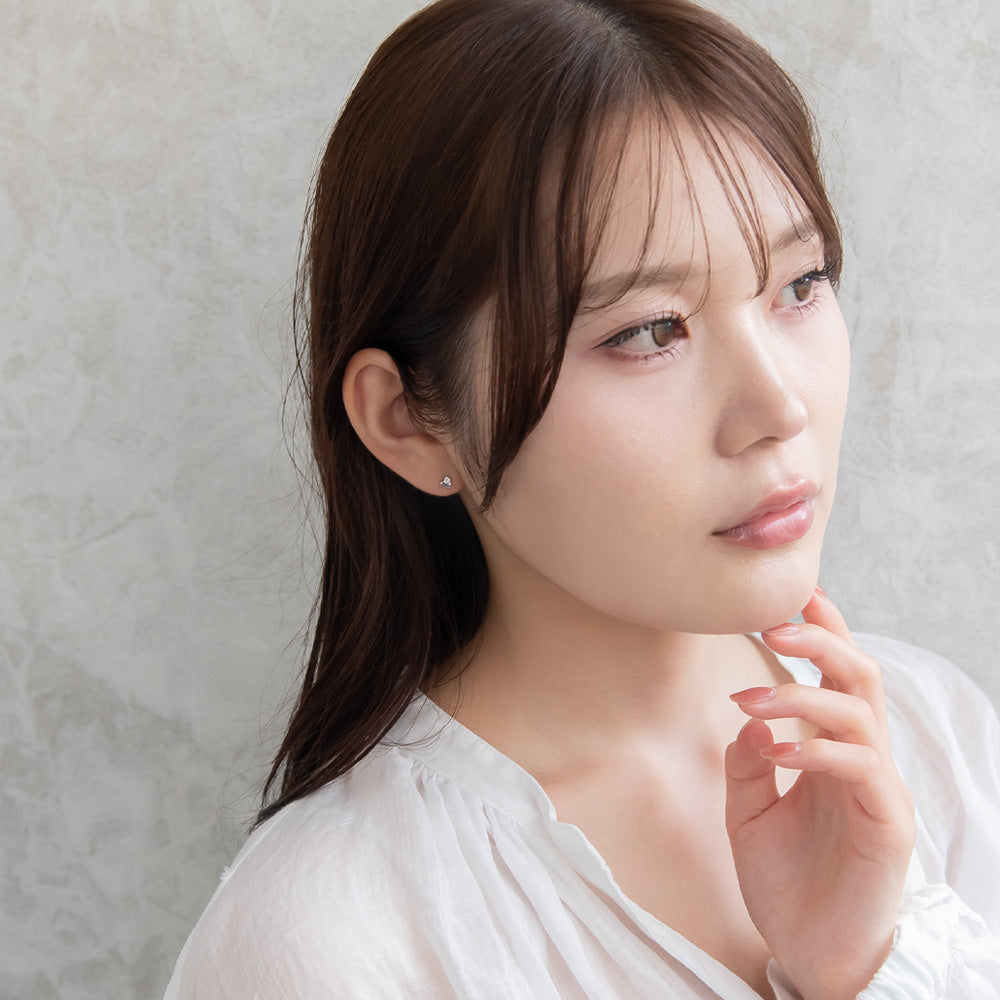 ピアス ニッケルフリー シルバー925 ミニ ハート スタッドピアス