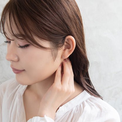 ピアス ニッケルフリー シルバー925 ミニ クロス スタッドピアス