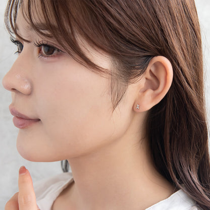 ピアス ニッケルフリー シルバー925 ミニ クロス スタッドピアス