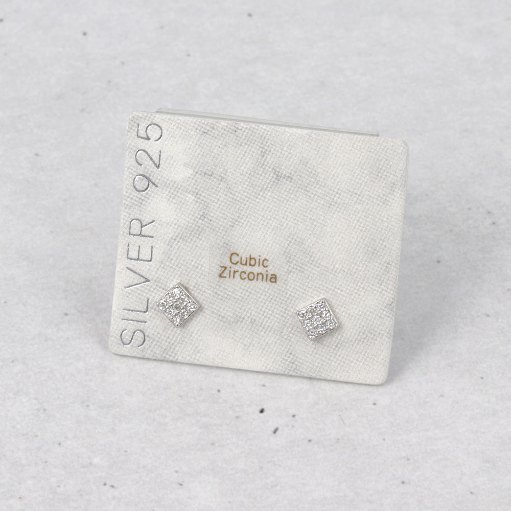 ピアス ニッケルフリー シルバー925 ミニ スクエア スタッドピアス