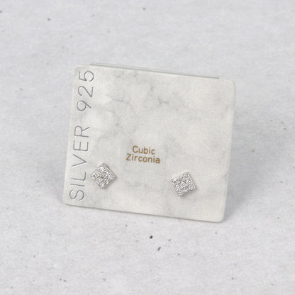 ピアス ニッケルフリー シルバー925 ミニ スクエア スタッドピアス