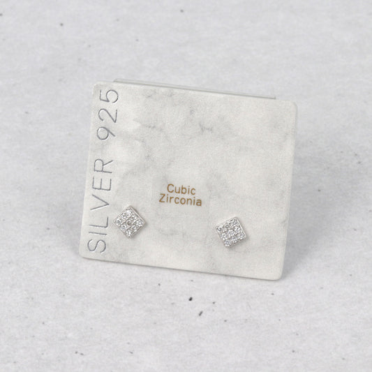 ピアス ニッケルフリー シルバー925 ミニ スクエア スタッドピアス