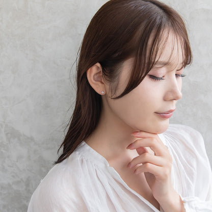 ピアス ニッケルフリー シルバー925 ミニ スクエア スタッドピアス