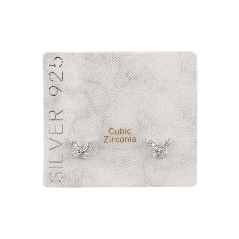 ピアス ニッケルフリー シルバー925 ミニ バタフライ スタッドピアス