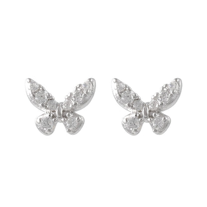 ピアス ニッケルフリー シルバー925 ミニ バタフライ スタッドピアス