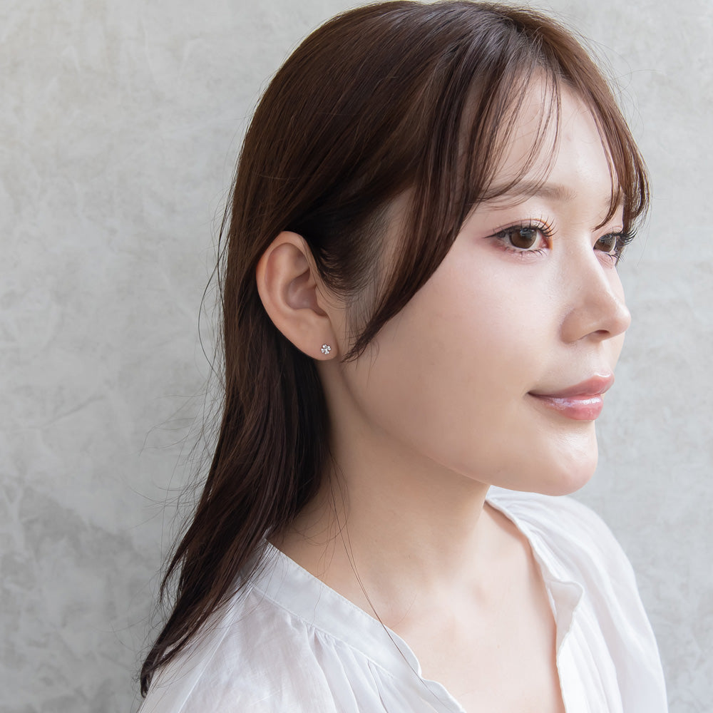 ピアス ニッケルフリー シルバー925 ミニ クローバー スタッドピアス