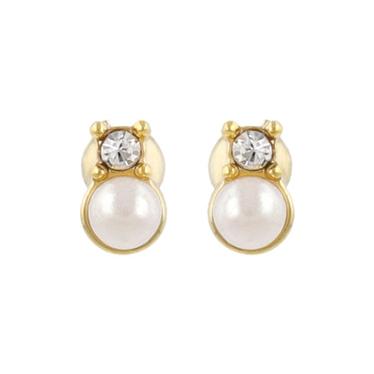 ピアス tiny. ニッケルフリー メタル ストーン パール ライン 小粒 スタッドピアス
