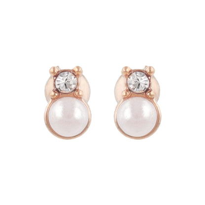 ピアス tiny. ニッケルフリー メタル ストーン パール ライン 小粒 スタッドピアス