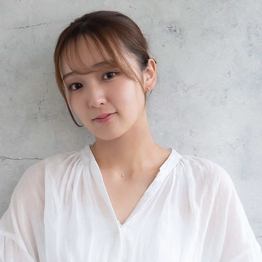 ピアス tiny. ニッケルフリー メタル ストーン ダブル パール 小粒 スタッドピアス