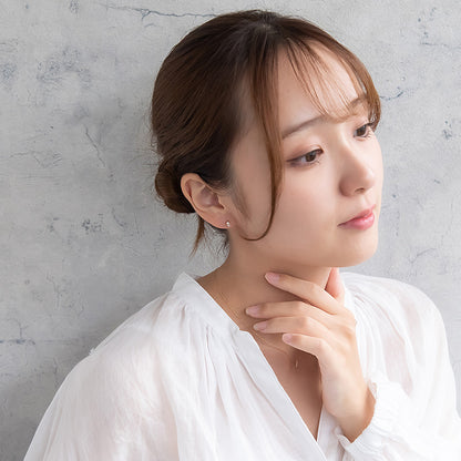 ピアス tiny. ニッケルフリー メタル ストーン トリプル パール 小粒 スタッドピアス