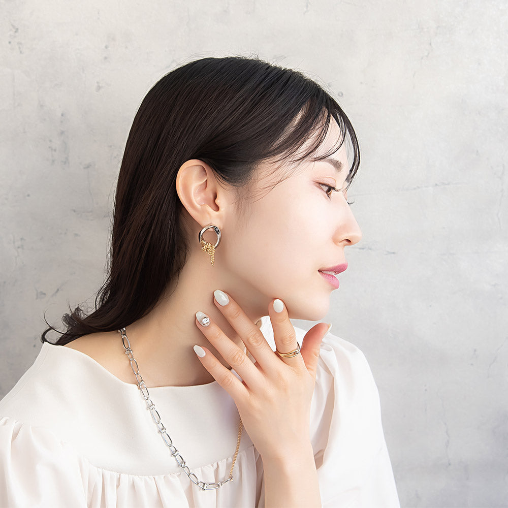 リング Combination Metal ニッケルフリー メタル ドロップ ループ クロス 12号 指輪