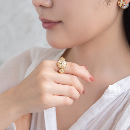 リング ニッケルフリー クロス シェル 15号 指輪