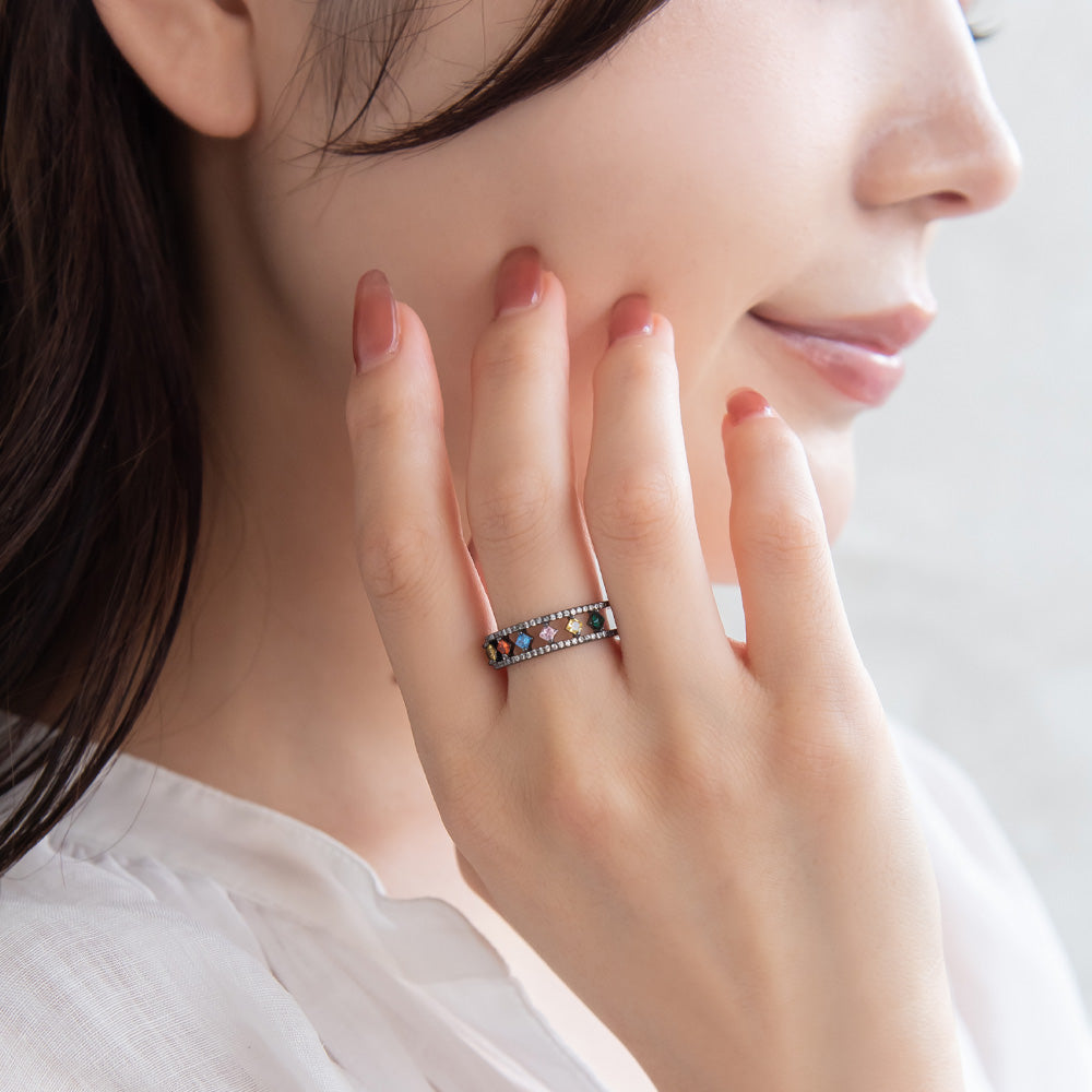 リング ニッケルフリー カラフル キュービックジルコニア 13号 指輪