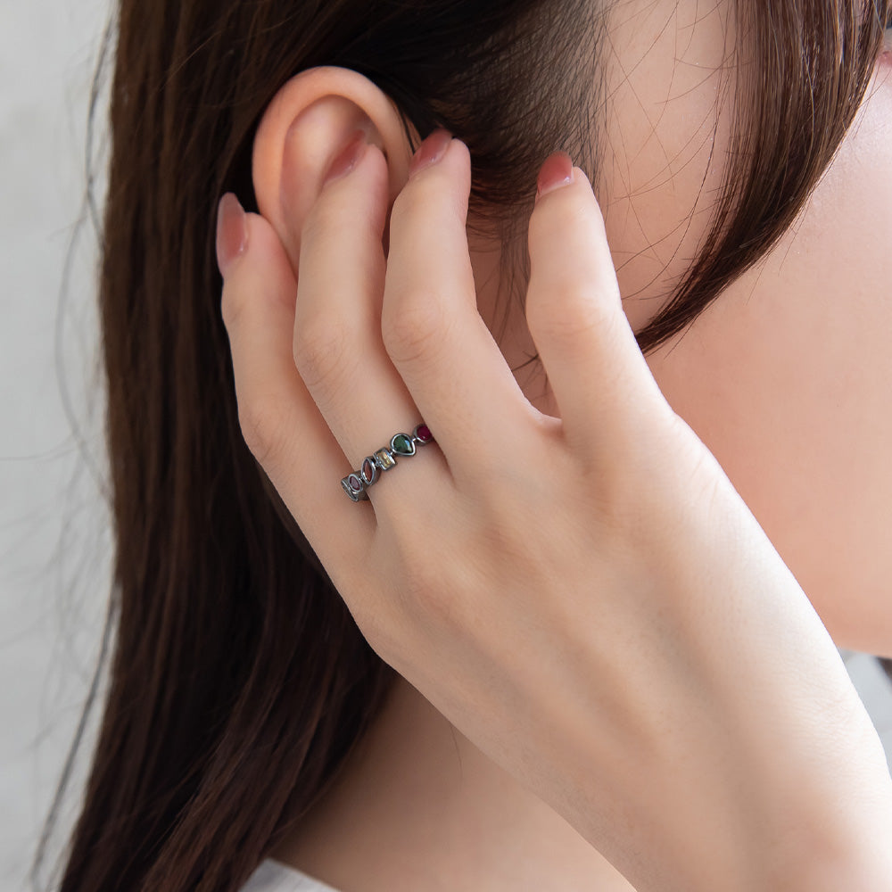 リング ニッケルフリー カラフル キュービックジルコニア 13号 指輪