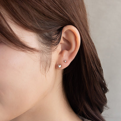 ピアス ニッケルフリー メタル 釈迦玉ボール 6個セット チタンポスト スタッドピアス