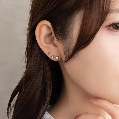 ピアス ニッケルフリー メタル 釈迦玉ボール 6個セット チタンポスト スタッドピアス