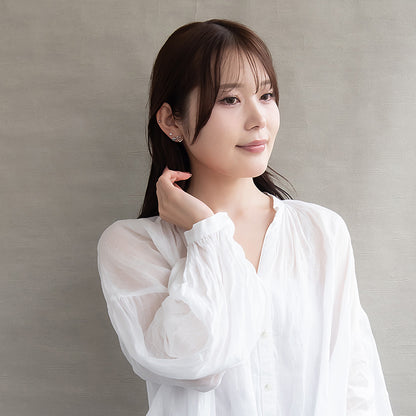 ピアス ニッケルフリー メタル ハート 釈迦玉ボール パール 6個セット チタンポスト スタッドピアス