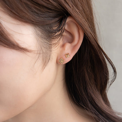 ピアス ニッケルフリー 百合の紋章 ロンバス 6個セット チタンポスト スタッドピアス