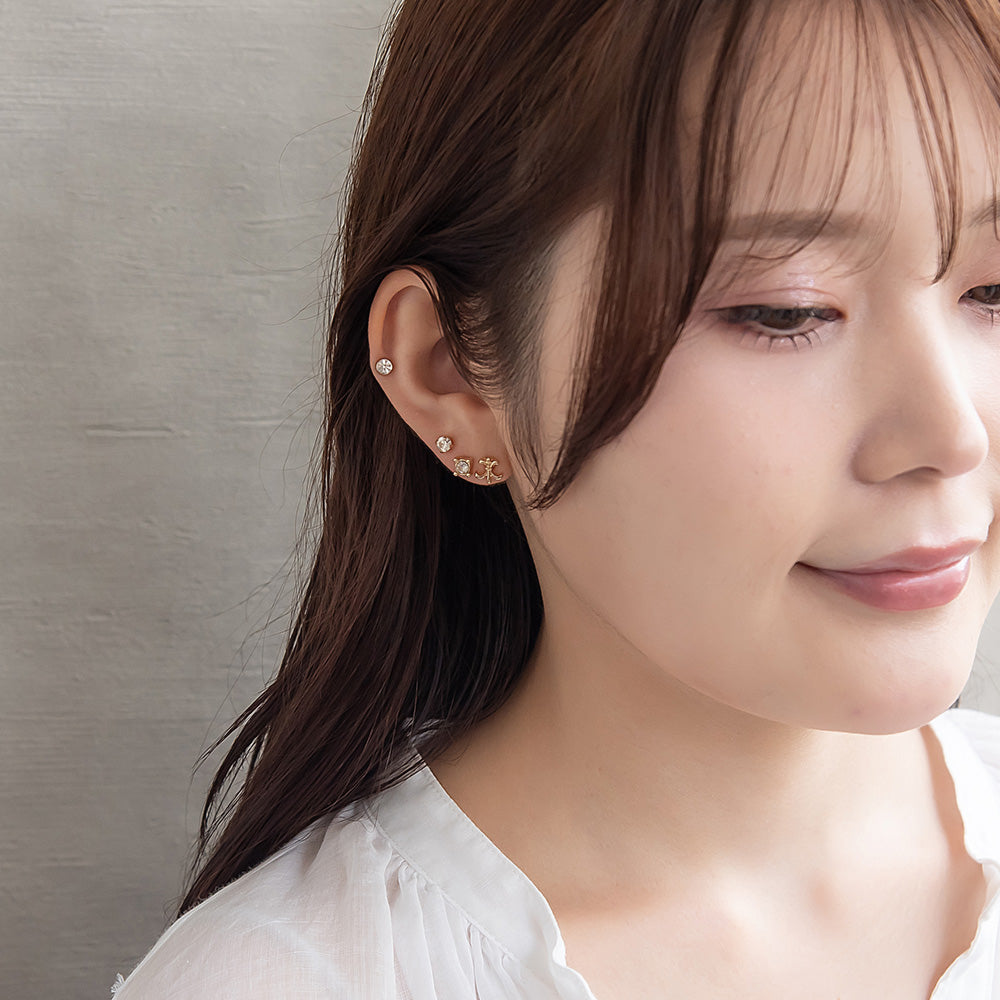 ピアス ニッケルフリー 百合の紋章 ロンバス 6個セット チタンポスト スタッドピアス