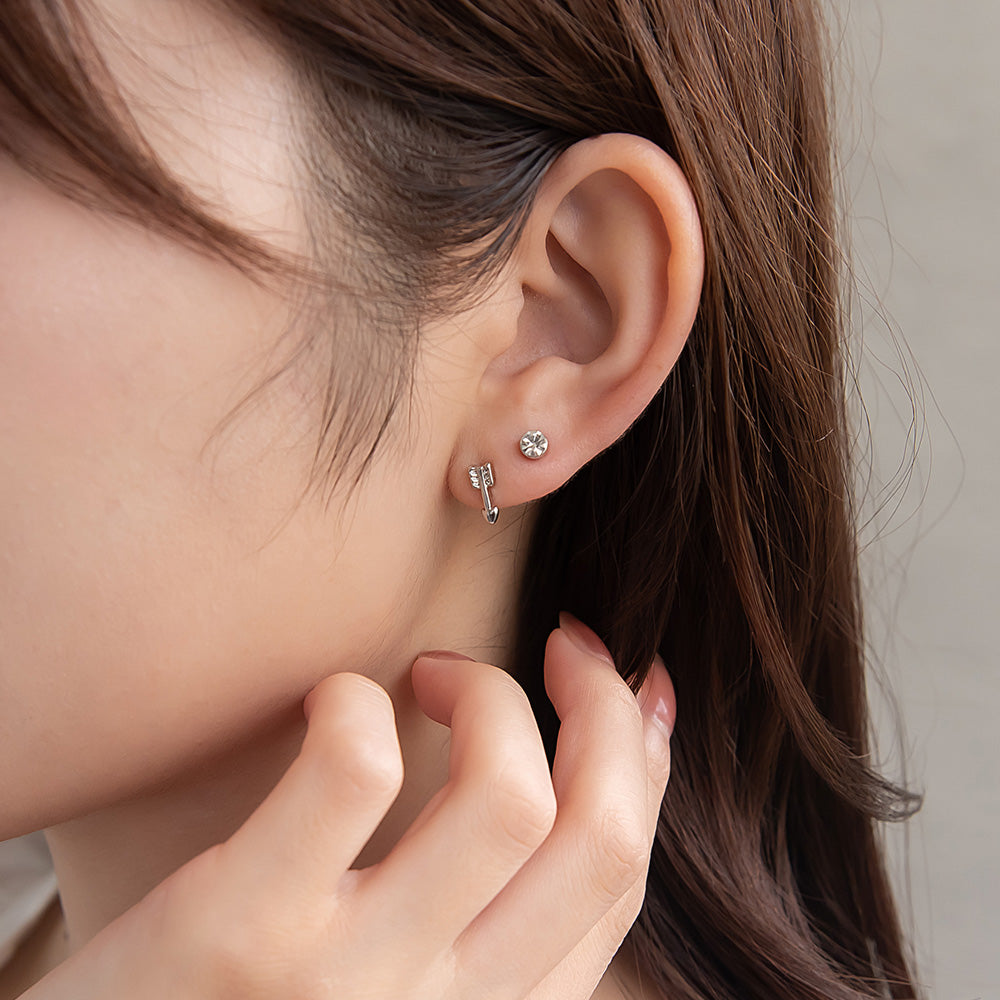 ピアス ニッケルフリー 錨 羽 太陽 6個セット チタンポスト スタッドピアス