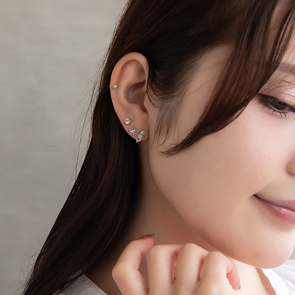 ピアス ニッケルフリー 錨 羽 太陽 6個セット チタンポスト スタッドピアス