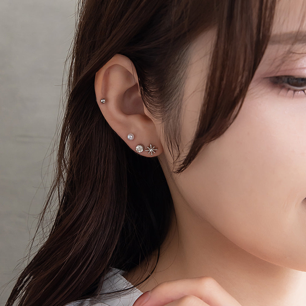 ピアス ニッケルフリー 稲妻 スター 6個セット チタンポスト スタッドピアス