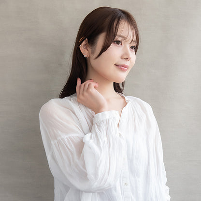 ピアス ニッケルフリー メタル ムーン スター C型 パール 釈迦玉ボール 6個セット チタンポスト スタッドピアス