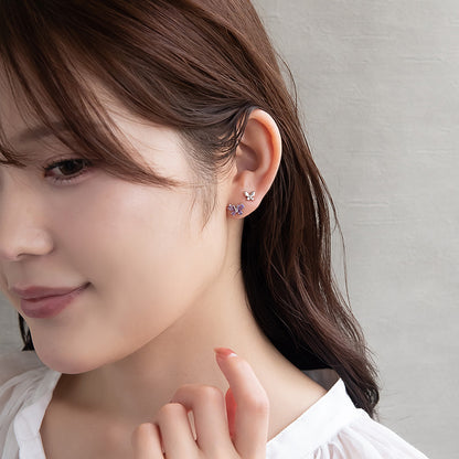 ピアス ニッケルフリー バラフライ 6個セット チタンポストポスト スタッドピアス
