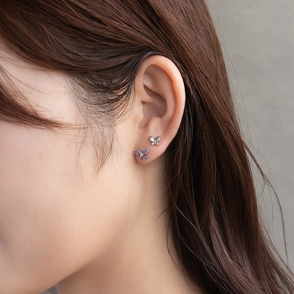 ピアス ニッケルフリー バラフライ 6個セット チタンポストポスト スタッドピアス