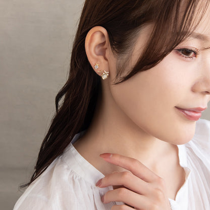 ピアス ニッケルフリー リボン 6個セット チタンポストポスト スタッドピアス