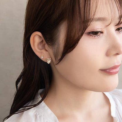 ピアス ニッケルフリー リボン 6個セット チタンポストポスト スタッドピアス