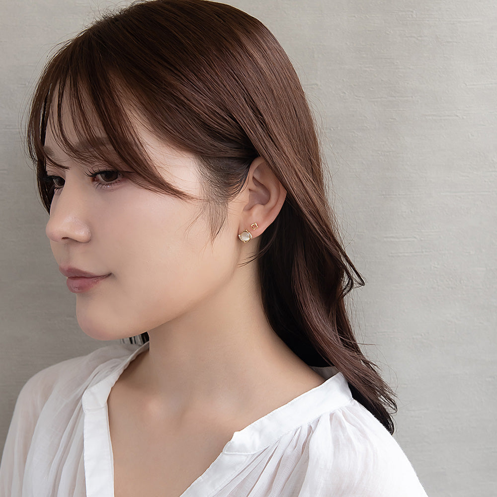 ピアス ニッケルフリー スクエア 6個セット チタンポストポスト スタッドピアス