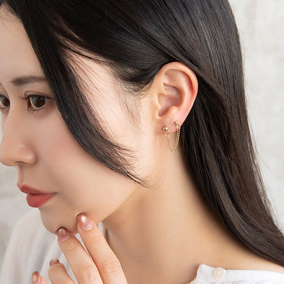 ピアス クロス 2ホール 5個セット サージカルステンレスポスト スタッドピアス