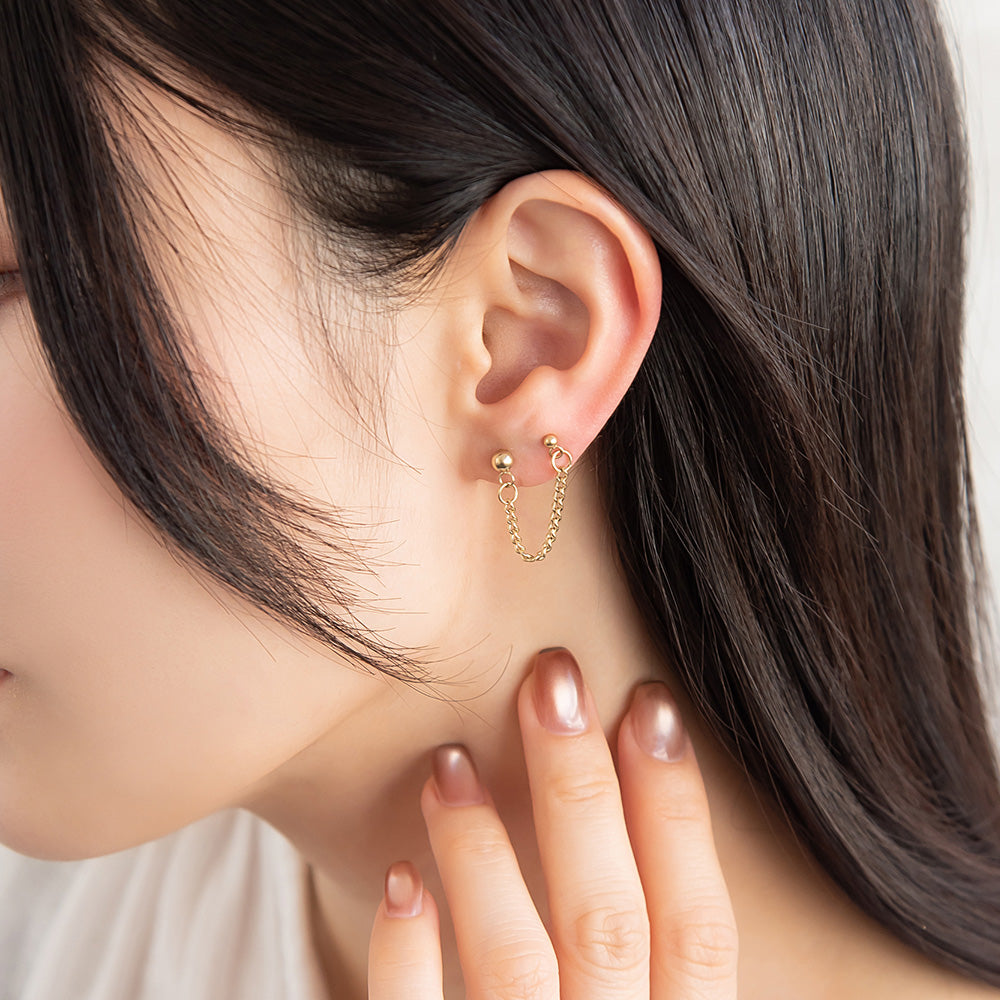 ピアス クロス 2ホール 5個セット サージカルステンレスポスト スタッドピアス