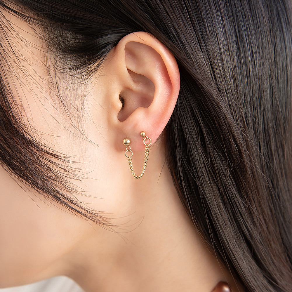 ピアス クロス 2ホール 5個セット サージカルステンレスポスト スタッドピアス