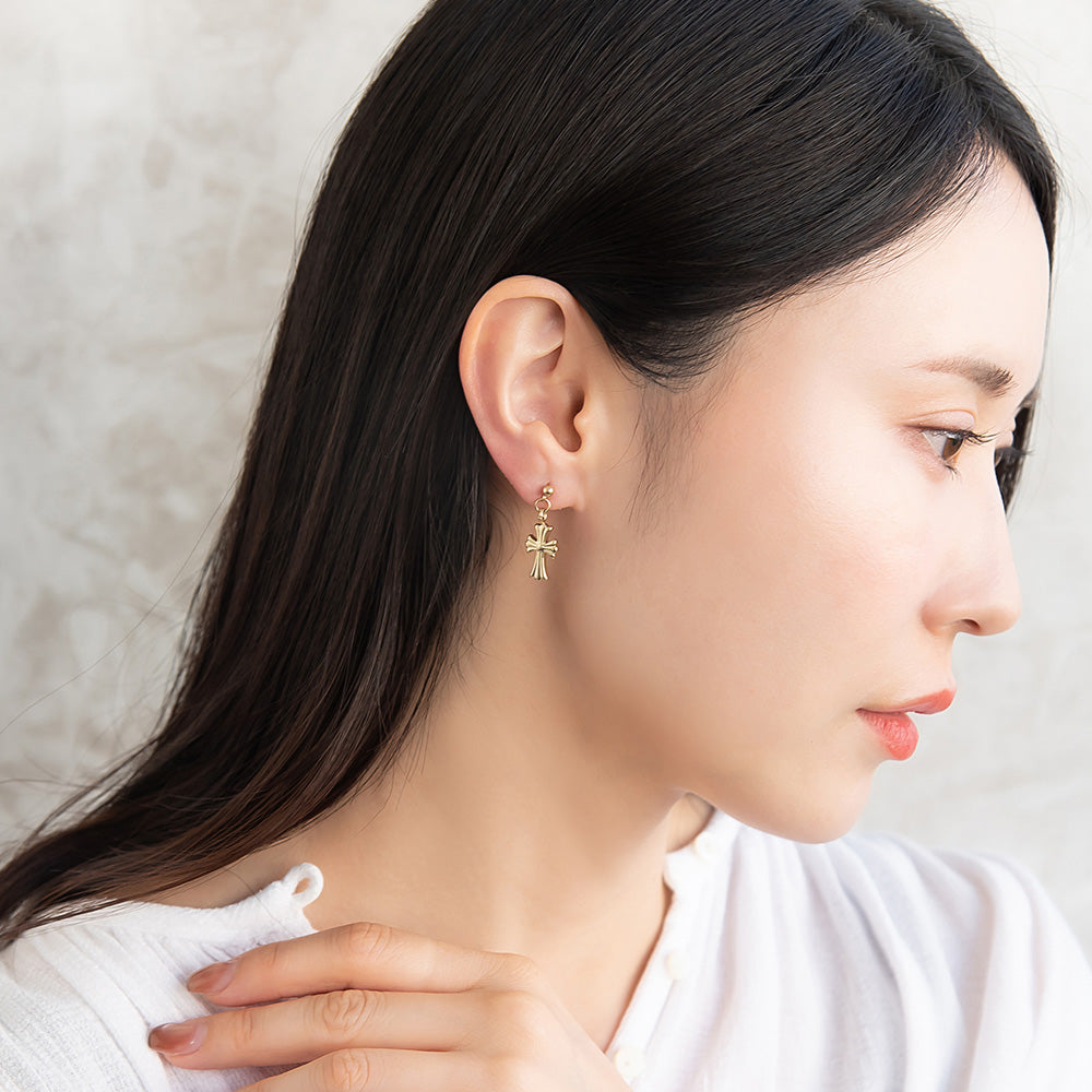 ピアス クロス 2ホール 5個セット サージカルステンレスポスト スタッドピアス