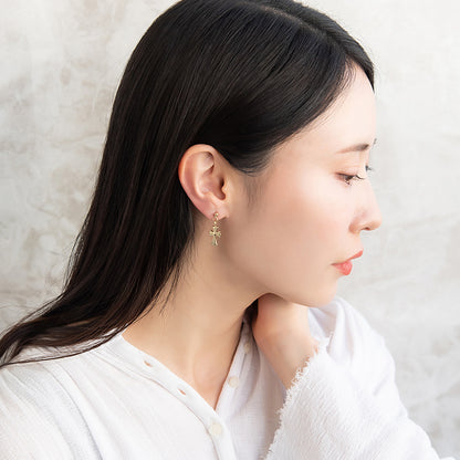 ピアス クロス 2ホール 5個セット サージカルステンレスポスト スタッドピアス