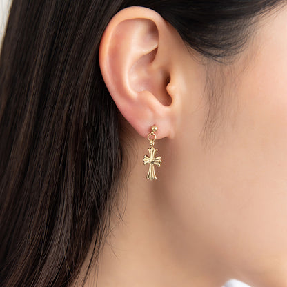 ピアス クロス 2ホール 5個セット サージカルステンレスポスト スタッドピアス